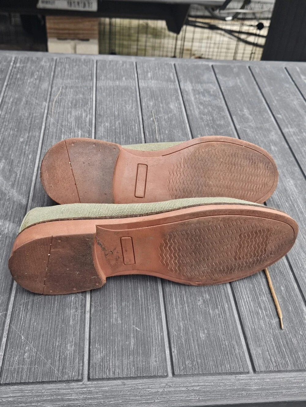 J.D. Fisk Volkan Canvas Oxfords Size 9 Olive